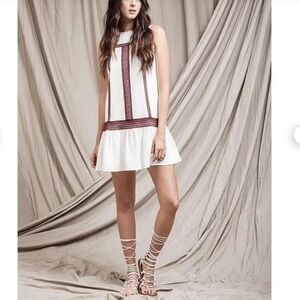 Moon River Elegant White and Red Women's Dress